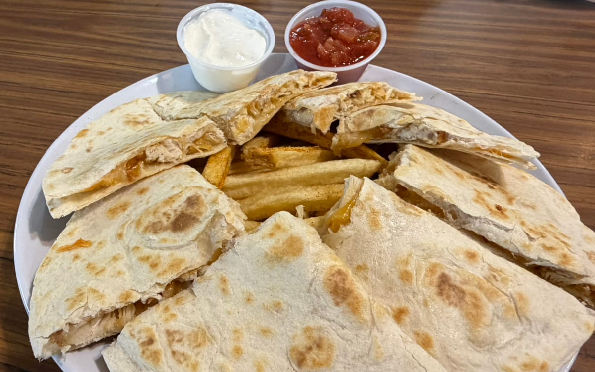 Grilled Chicken Quesadillas.
