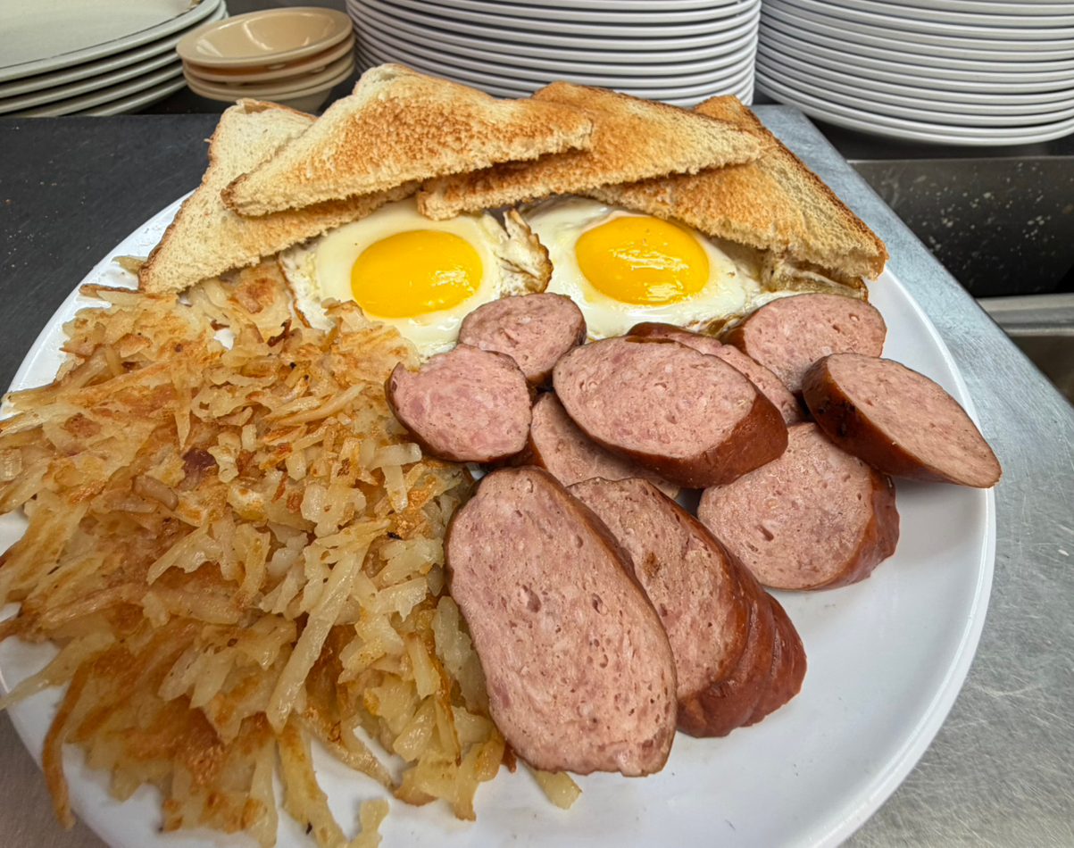 Smoked Sausage Breakfast Platter.