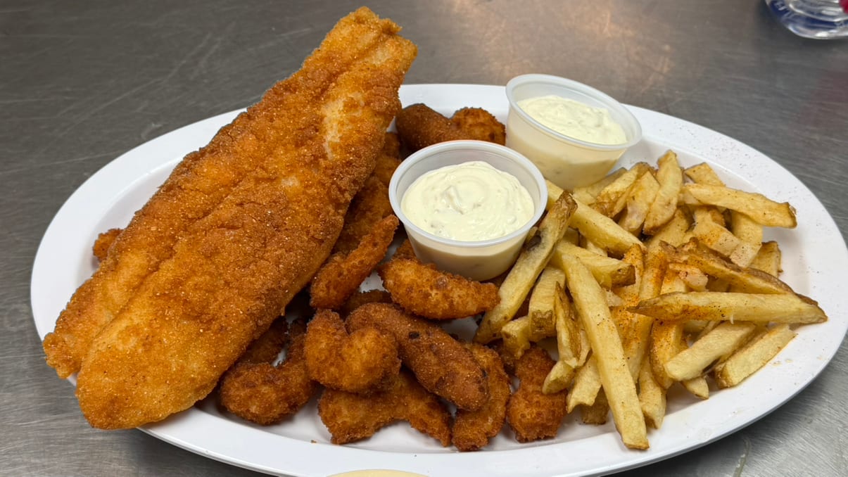 Catfish & Popcorn Shrimp.