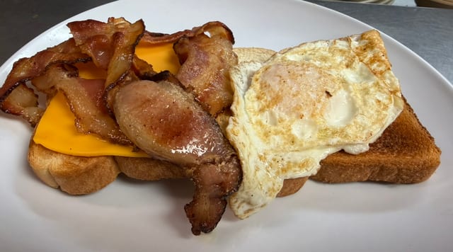 Breakfast Sandwich on Toast with Egg & Cheese.