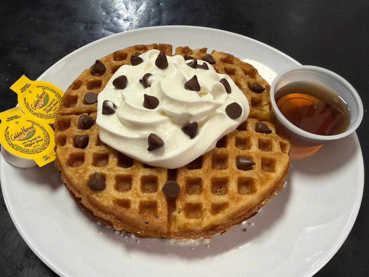 Waffle with Chocolate Chips.