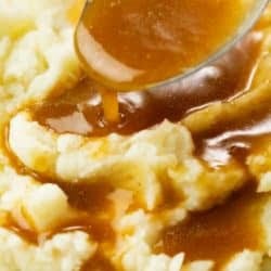 Mashed Potatoes Brown Gravy.